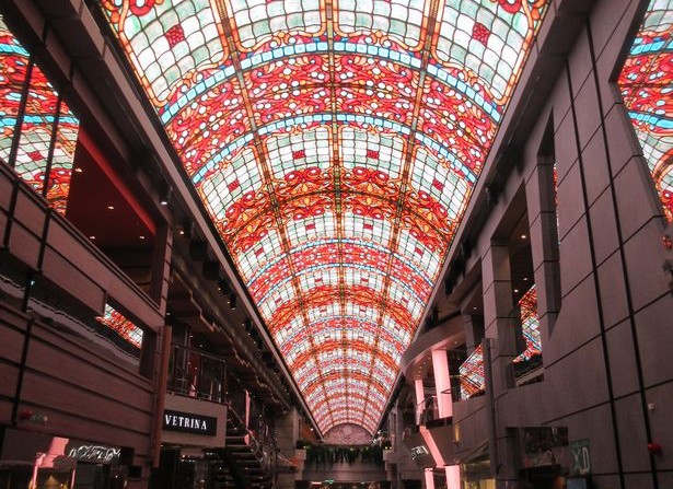 The LED ceiling in Meraviglia's indoor promenade